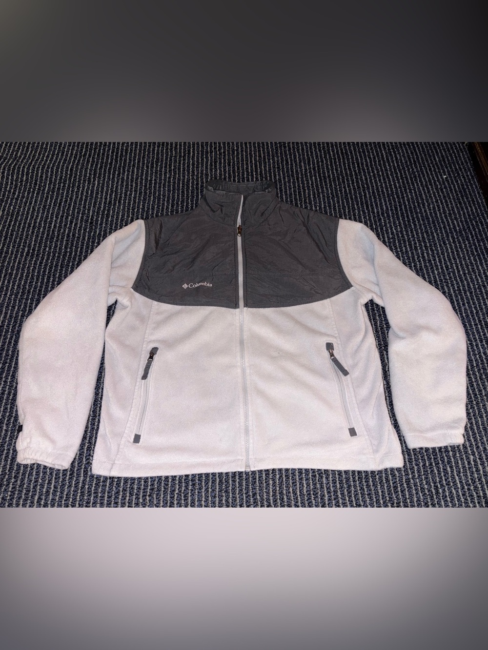 Columbia Men's Full Zip Fleece Insert Jacket ONLY Grey Large Interchange